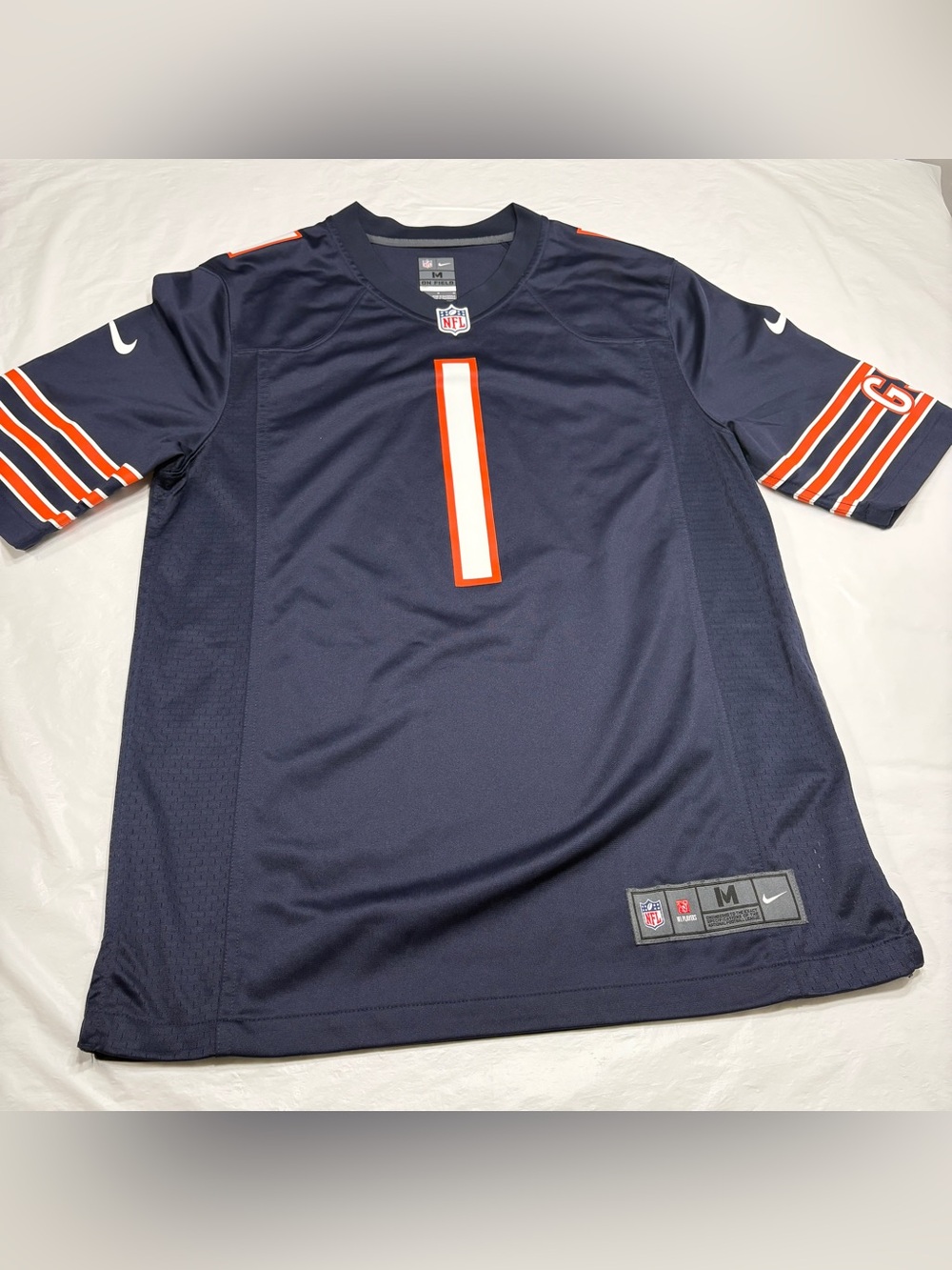 Nike NFL Chicago Bears Justin Fields Jersey #1 Blue On Field Men's Medium